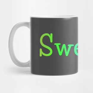 Sweden Typography i Gradient Flag Colors Mug